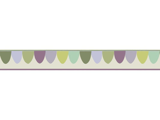 Cole & Son WP: Whimsical Scaramouche Border 103/8028.CS.0 Purple & Green