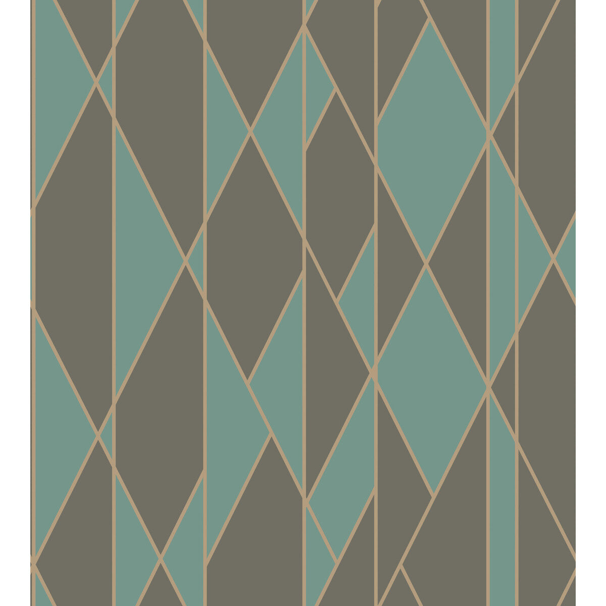 COLE & SON OBLIQUE WP TEAL AND BLACK