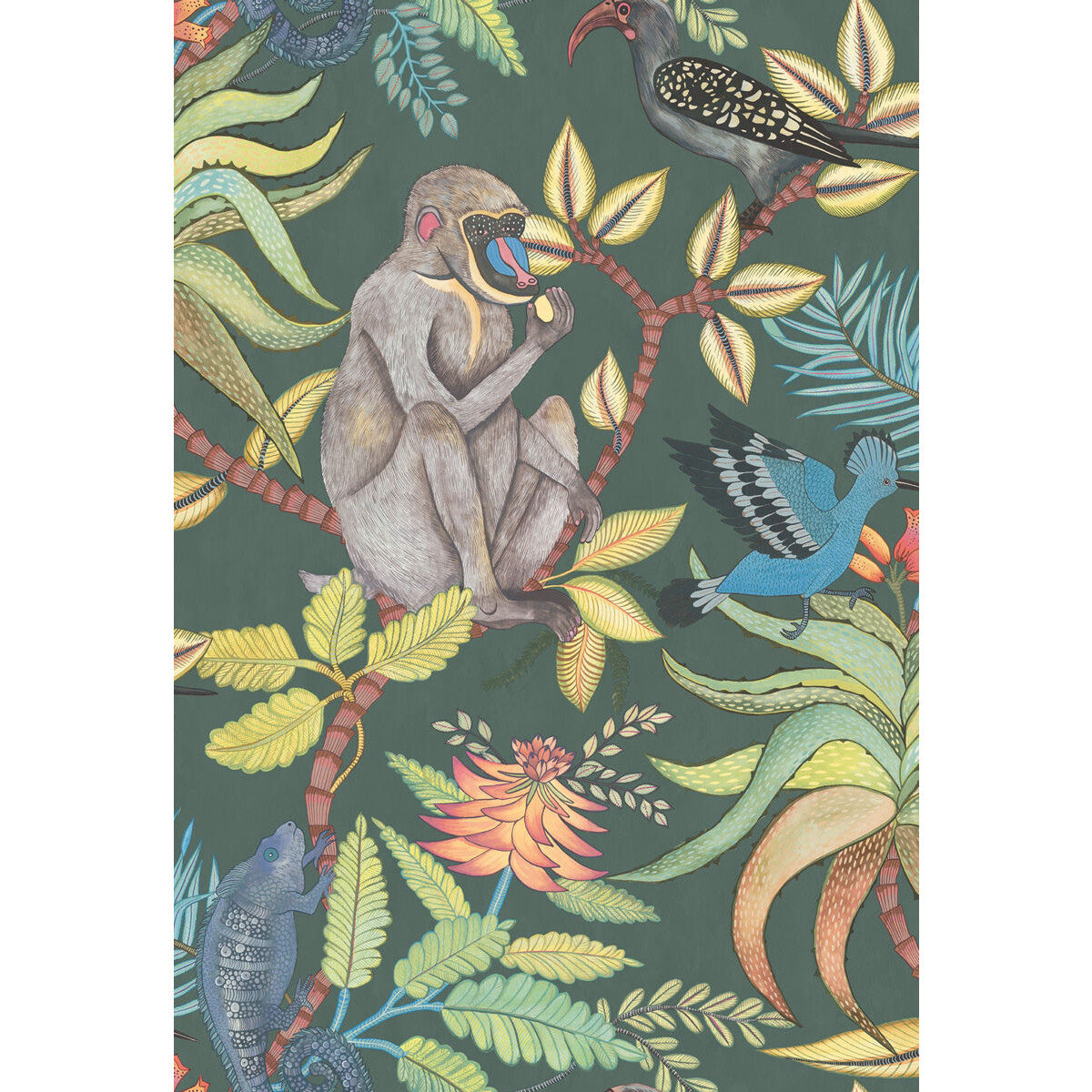 COLE & SON SAVUTI DARK PETROL MULTI