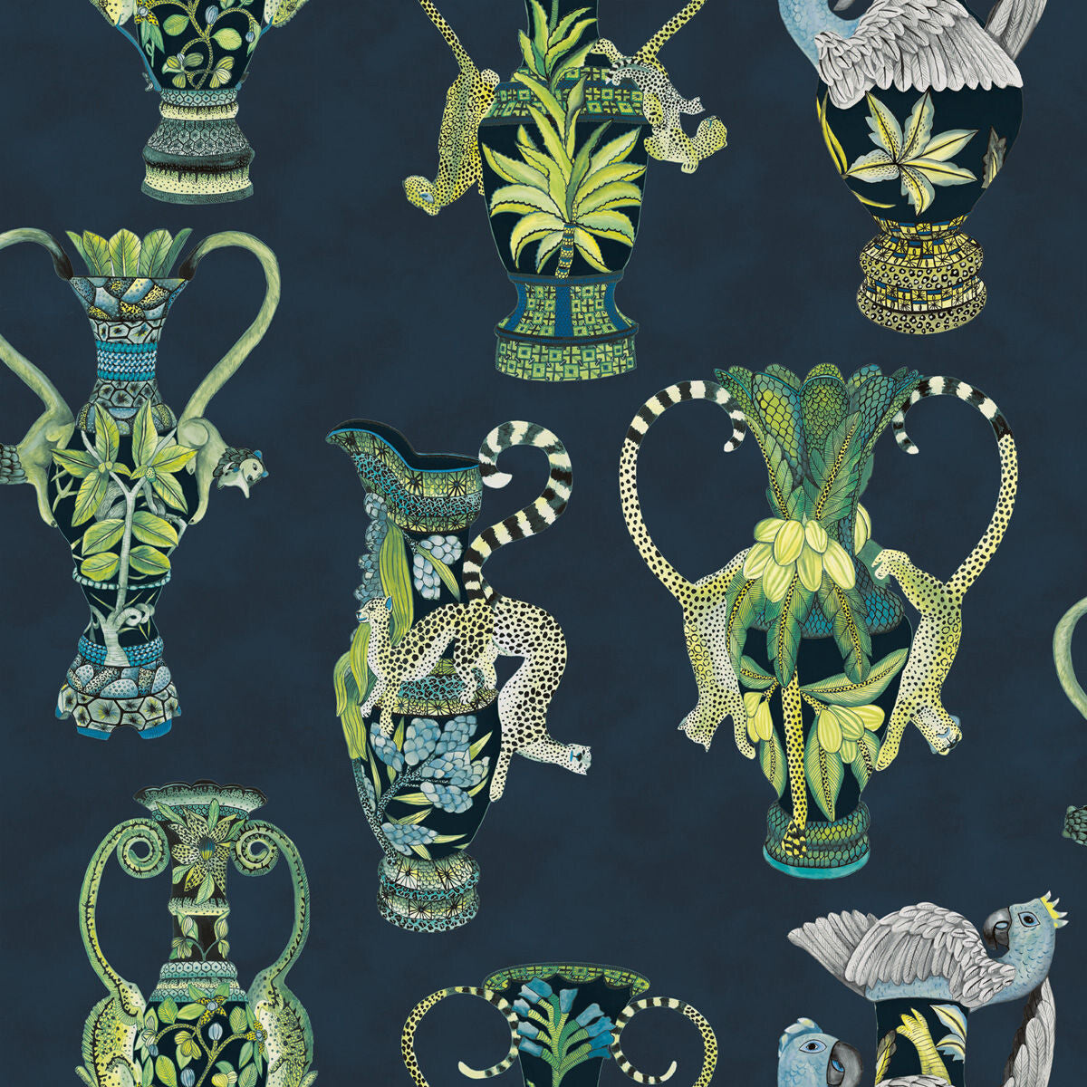 COLE & SON KHULU VASES MIDNIGHT