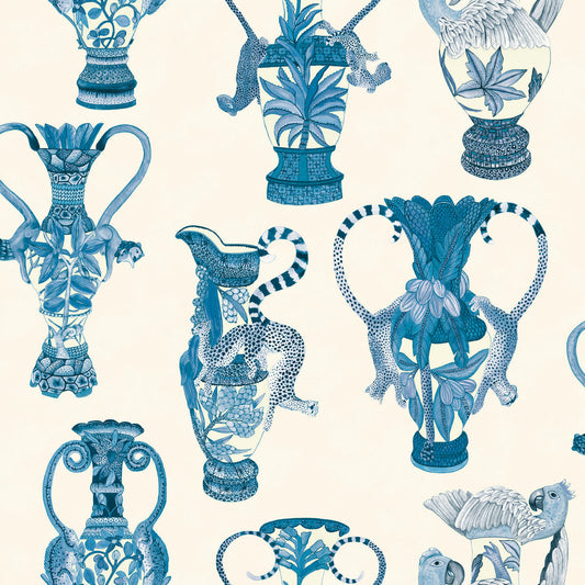 COLE & SON KHULU VASES BLUE & WHITE