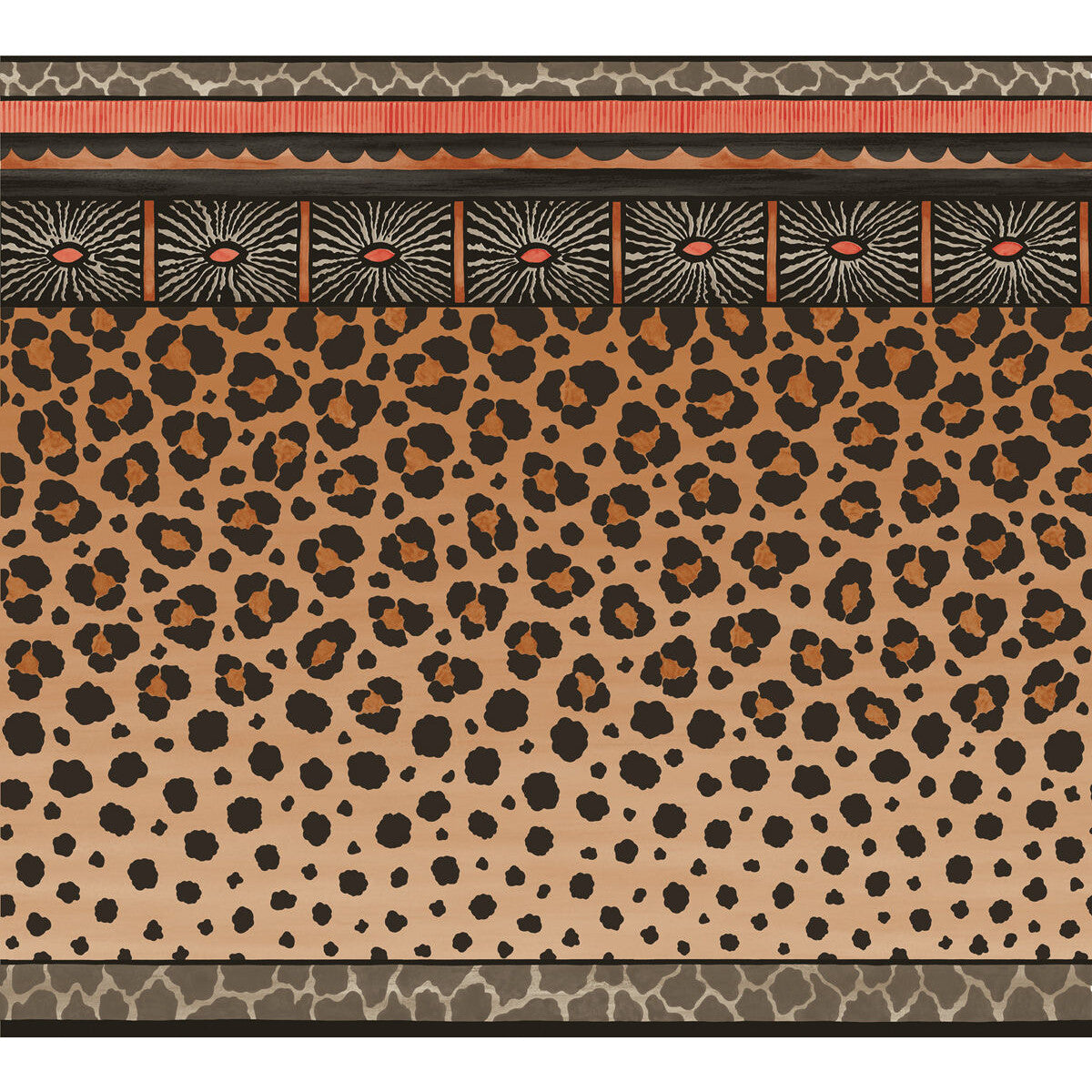 COLE & SON ZULU BORDER RED & BROWN
