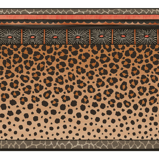 COLE & SON ZULU BORDER RED & BROWN