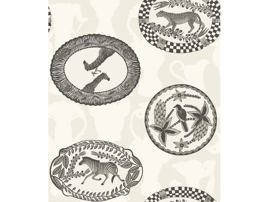 Cole & Son WP: Ardmore Matrinah 109/4019.CS.0 Black & White