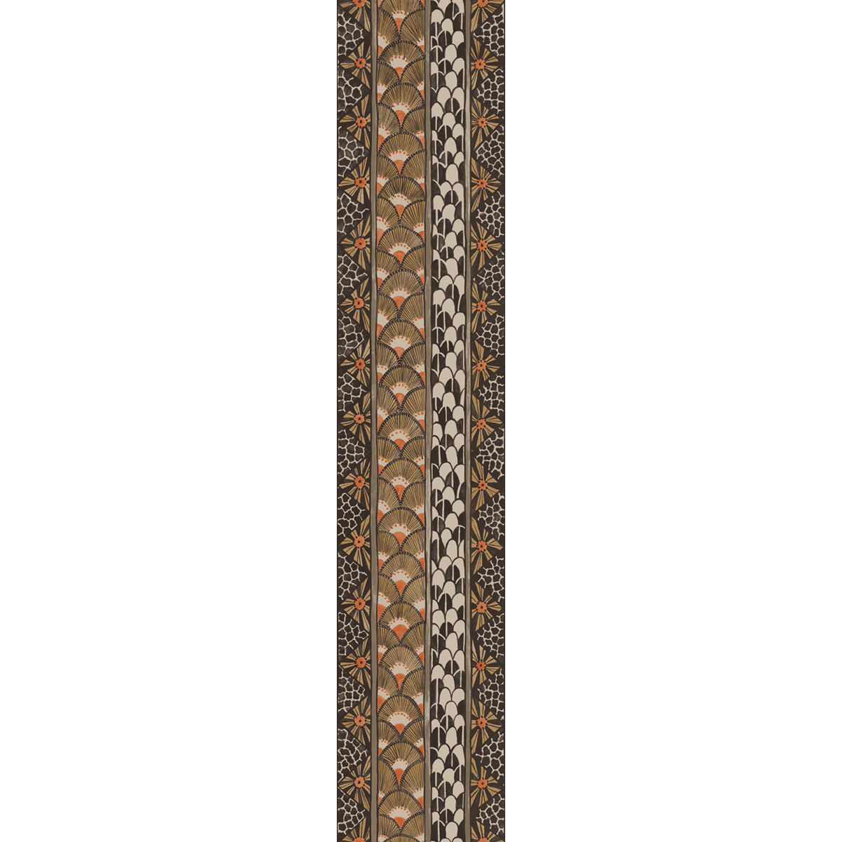 COLE & SON ARDMORE BORDER BLACK & BURNT ORANGE