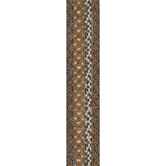 COLE & SON ARDMORE BORDER BLACK & BURNT ORANGE