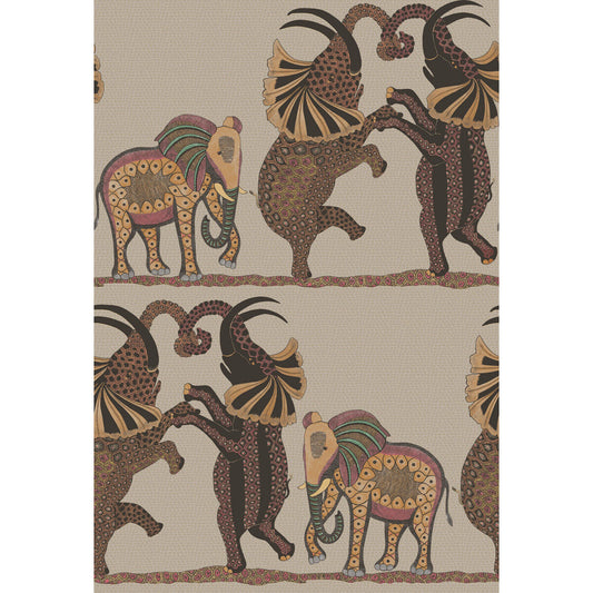 COLE & SON SAFARI DANCE RED & LINEN
