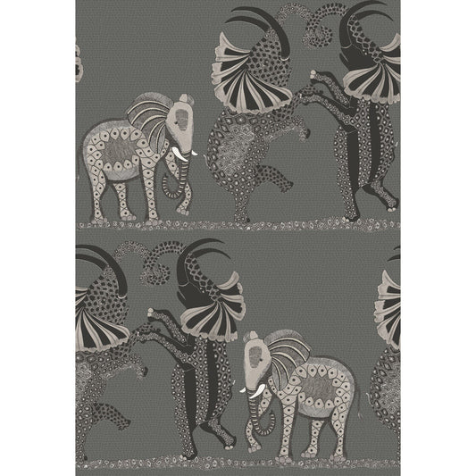 COLE & SON SAFARI DANCE CHARCOAL BLACK & WHITE