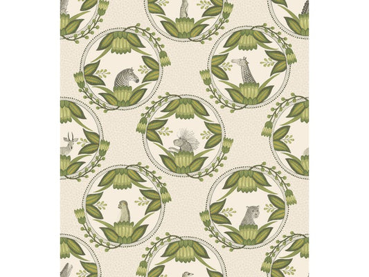 Cole & Son WP: Ardmore Cameos 109/9041.CS.0 Stone & Green