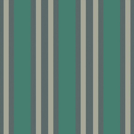 COLE & SON POLO STRIPE TEAL/GILVER