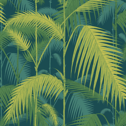 COLE & SON PALM JUNGLE PETROL/LIME