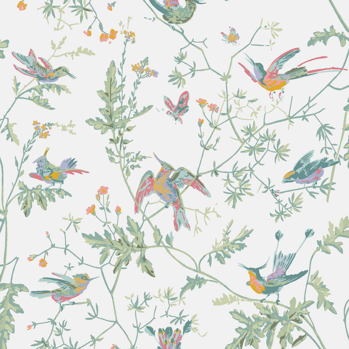 COLE & SON HUMMINGBIRDS PASTEL