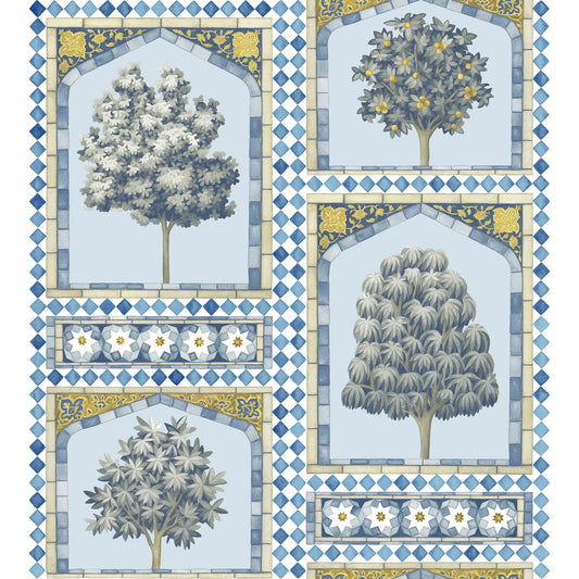 COLE & SON SULTAN'S PALACE CHINA BLUE & OCHRE