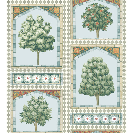 COLE & SON SULTAN'S PALACE PRINT ROOM BLUE & DUCK EGG