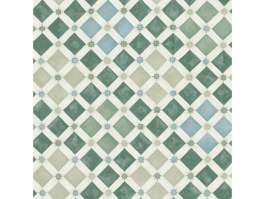 Cole & Son WP: Martyn Lawrence Bullard Zellige 113/11033.CS.0 Olive & Print Room Blue