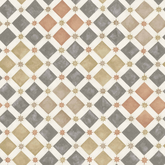 COLE & SON ZELLIGE SPICE & CHARCOAL