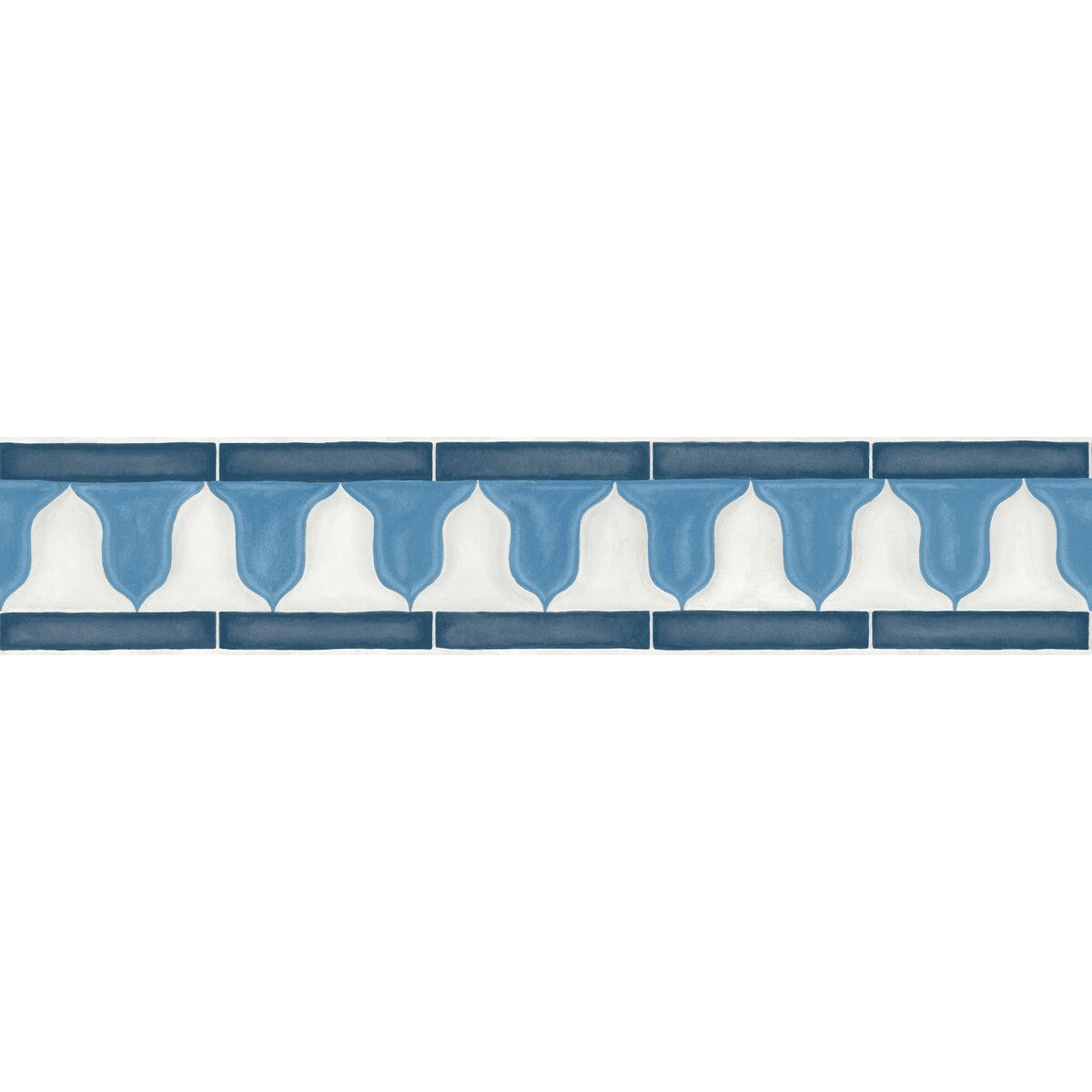 COLE & SON ZELLIGE BORDER CHINA BLUE & WHITE