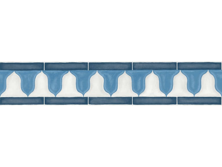 Cole & Son WP: Martyn Lawrence Bullard Zellige Border 113/12036.CS.0 China Blue & White