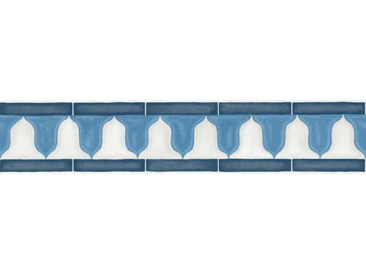 Cole & Son WP: Martyn Lawrence Bullard Zellige Border 113/12036.CS.0 China Blue & White