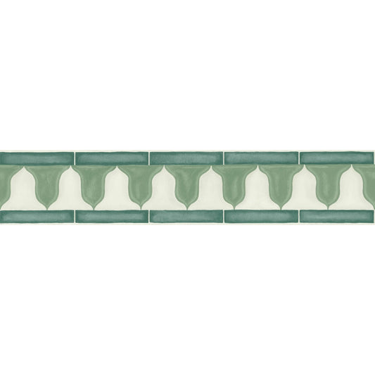 COLE & SON ZELLIGE BORDER OLIVE