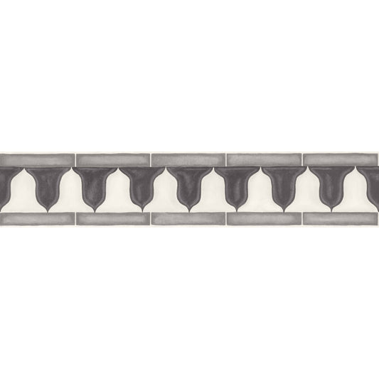 COLE & SON ZELLIGE BORDER SOOT & SNOW