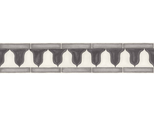 Cole & Son WP: Martyn Lawrence Bullard Zellige Border 113/12038.CS.0 Soot & Snow