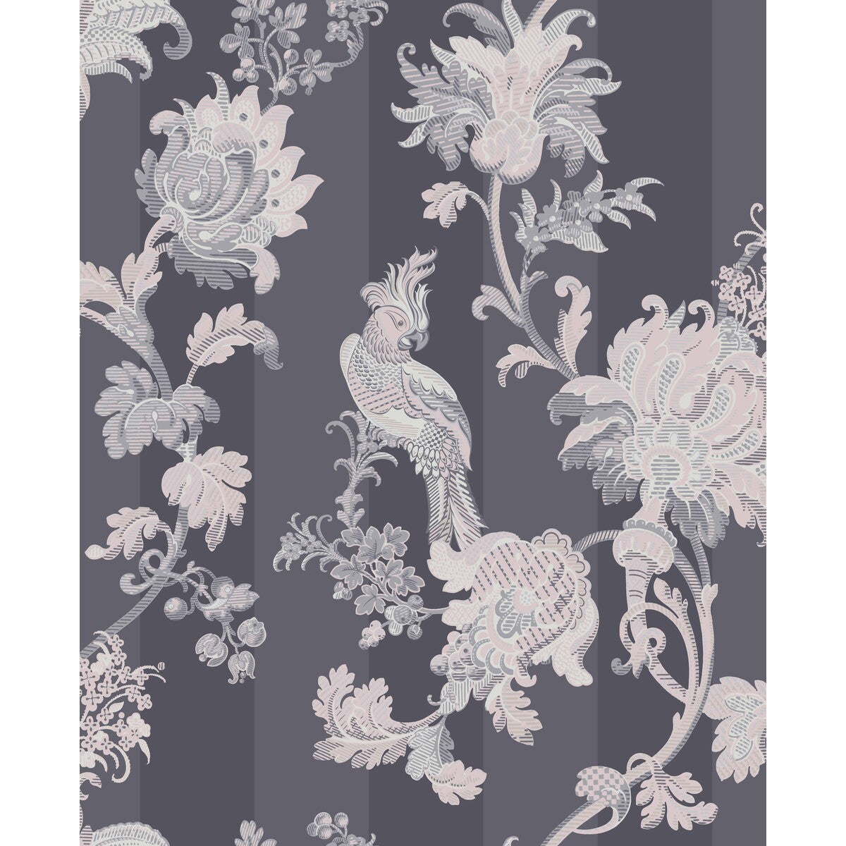 COLE & SON ZERZURA SLATE GREY & BLUSH PINK