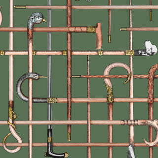 Cole & Son WP: Fornasetti Bastoni 114/14027.CS.0 Forest Green