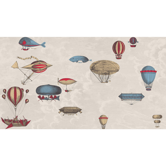 COLE & SON MACCHINE VOLANTI STONE/ROUGE/BLUE