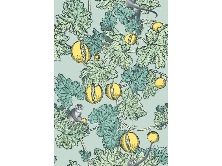 Cole & Son WP: Fornasetti Frutto Proibito 114/1002.CS.0 Seafoam & Lemon