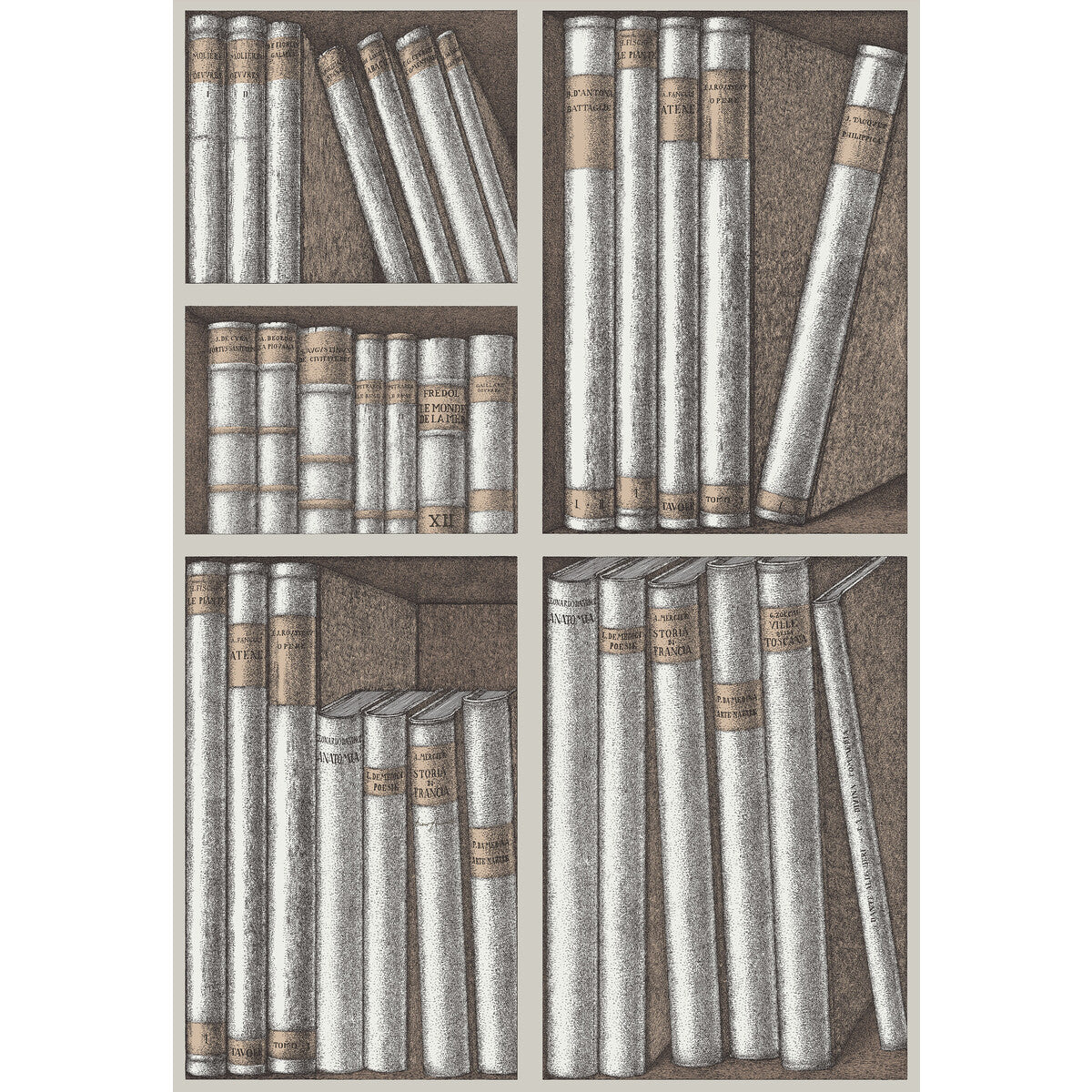 COLE & SON EX LIBRIS STONE/LINEN