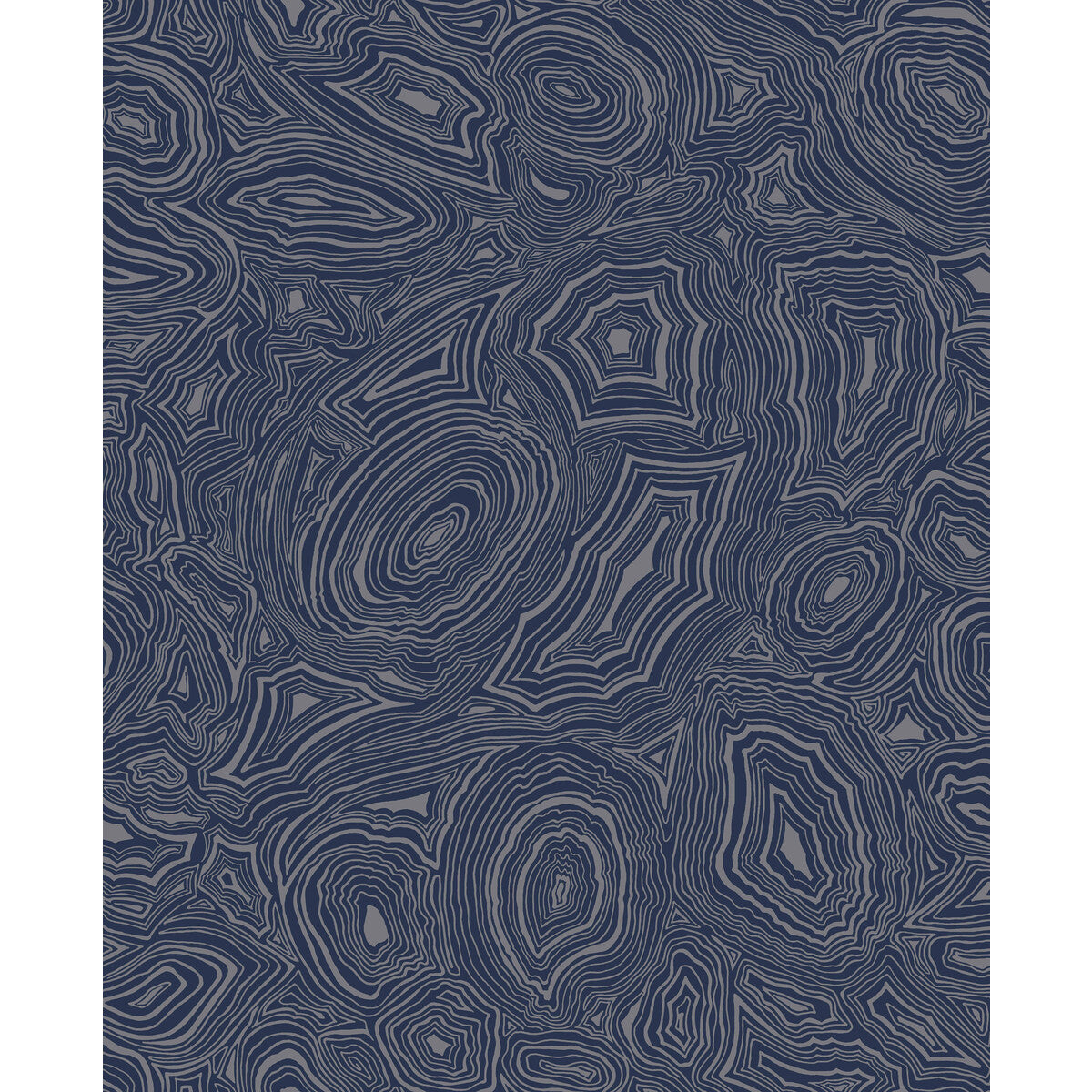 COLE & SON MALACHITE MIDNIGHT/SILVER