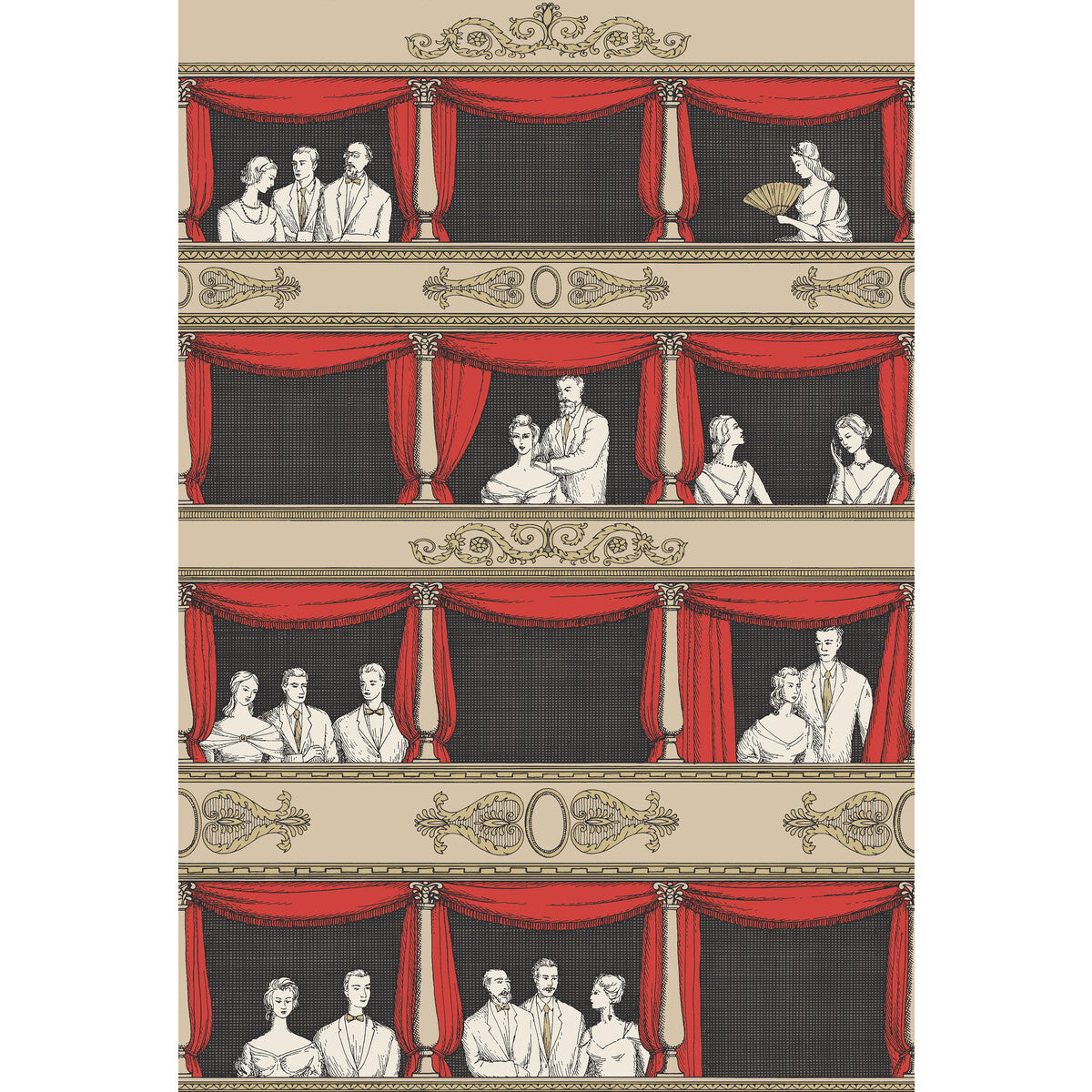 COLE & SON TEATRO LINEN/ROUGE