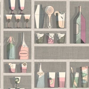 Cole & Son WP: Fornasetti Cocktails 114/23044.CS.0 Pastel