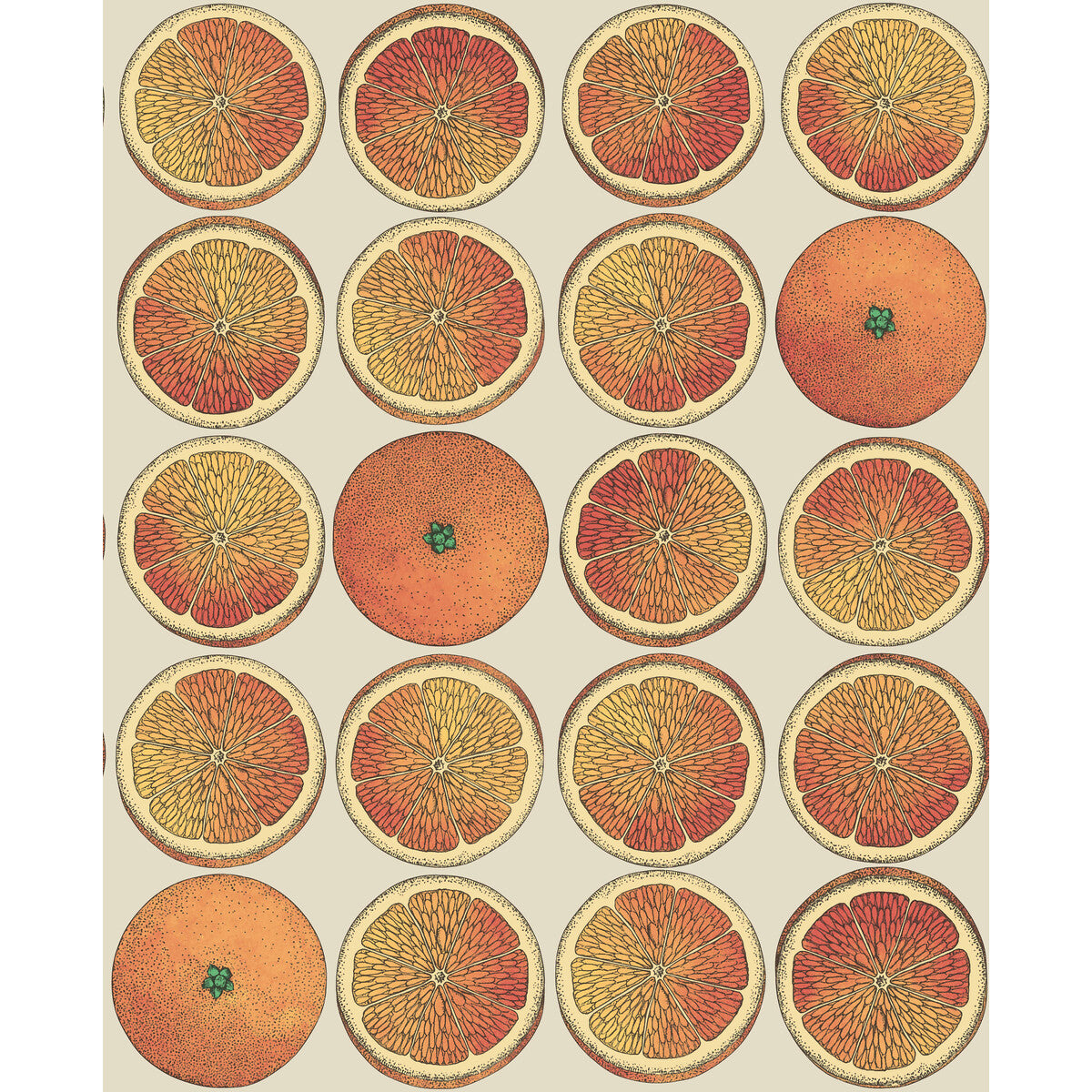 COLE & SON ARANCE ORANGE/CREAM