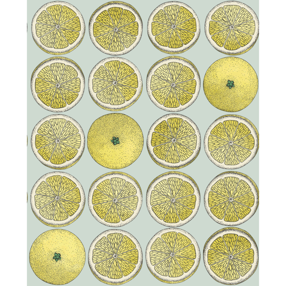 COLE & SON ARANCE LEMON/SEAFOAM