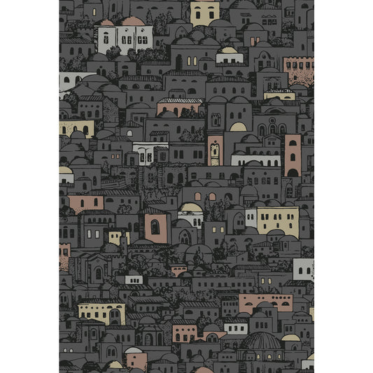 COLE & SON MEDITERRANEA CHARCOAL & METALLIC