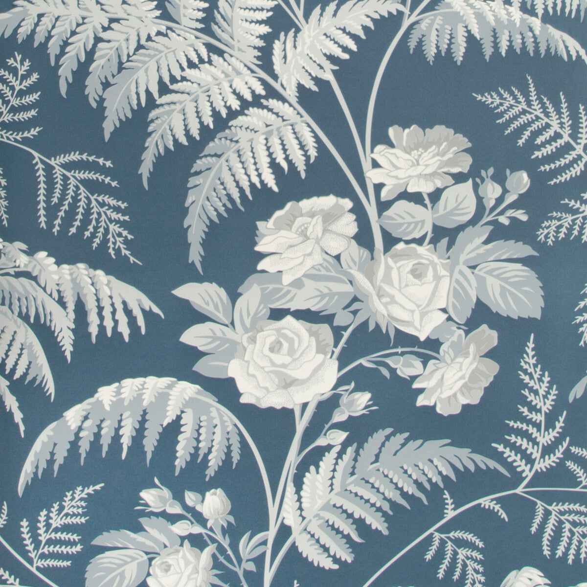 COLE & SON ROSE WHITE/ICE BLUE/DENIM