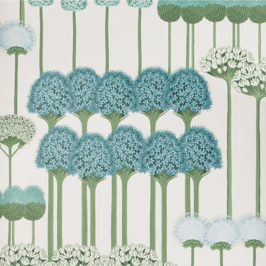 COLE & SON ALLIUM TEAL/JADE/WHITE