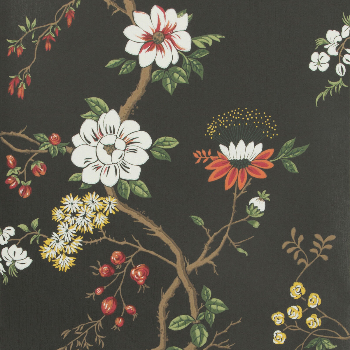 COLE & SON CAMELLIA WHITE/RED/CHARCO