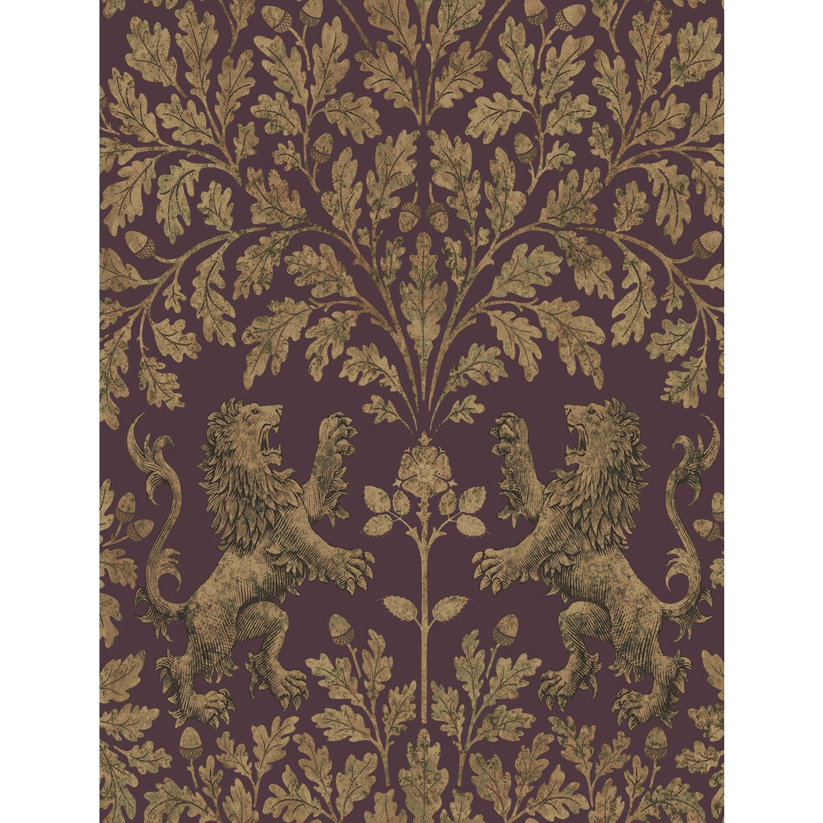 COLE & SON BOSCOBEL OAK GOLD/CLARET