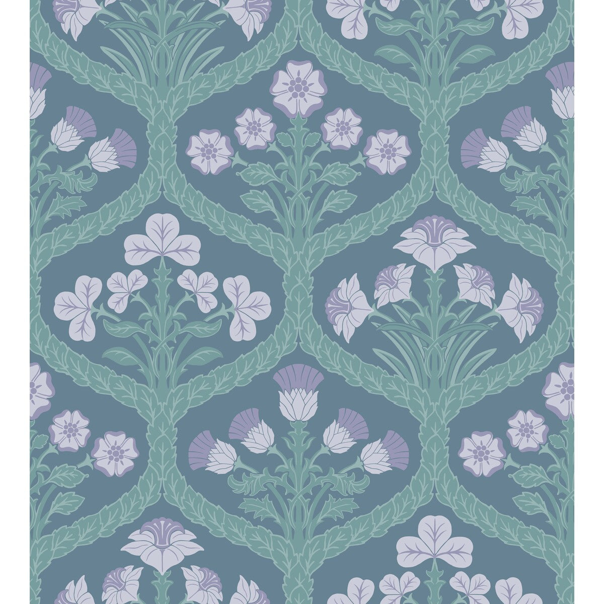 COLE & SON FLORAL KINGDOM LILAC/TEAL