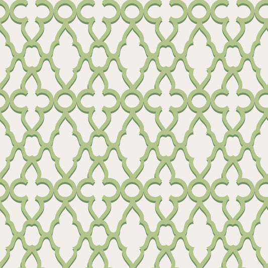 COLE & SON TREILLAGE LEAF GREEN/CHLK