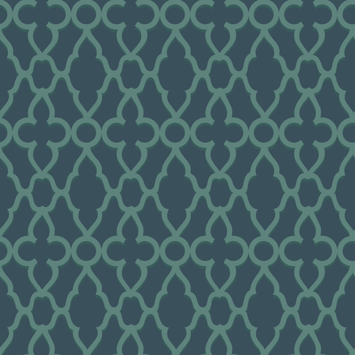 COLE & SON TREILLAGE VIRIDIAN/INK