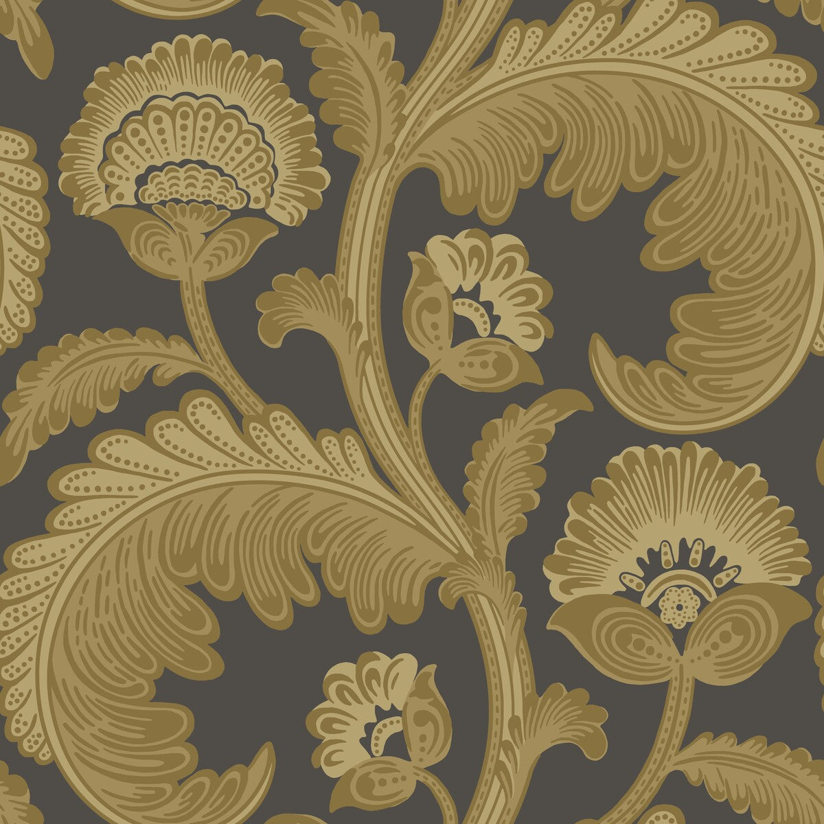 COLE & SON FANFARE FLOCK OCHRE/CHAR