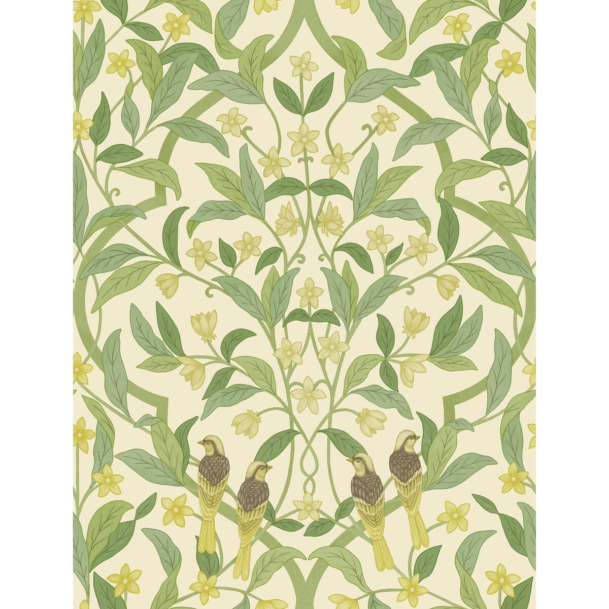 COLE & SON JASMINE & SERIN SYMPHONY CHARTREUSE/GRN/WT