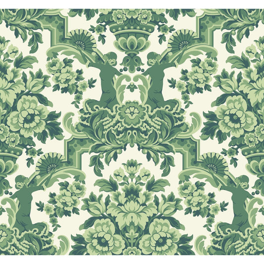 COLE & SON LOLA FOREST GREENS ON WHITE