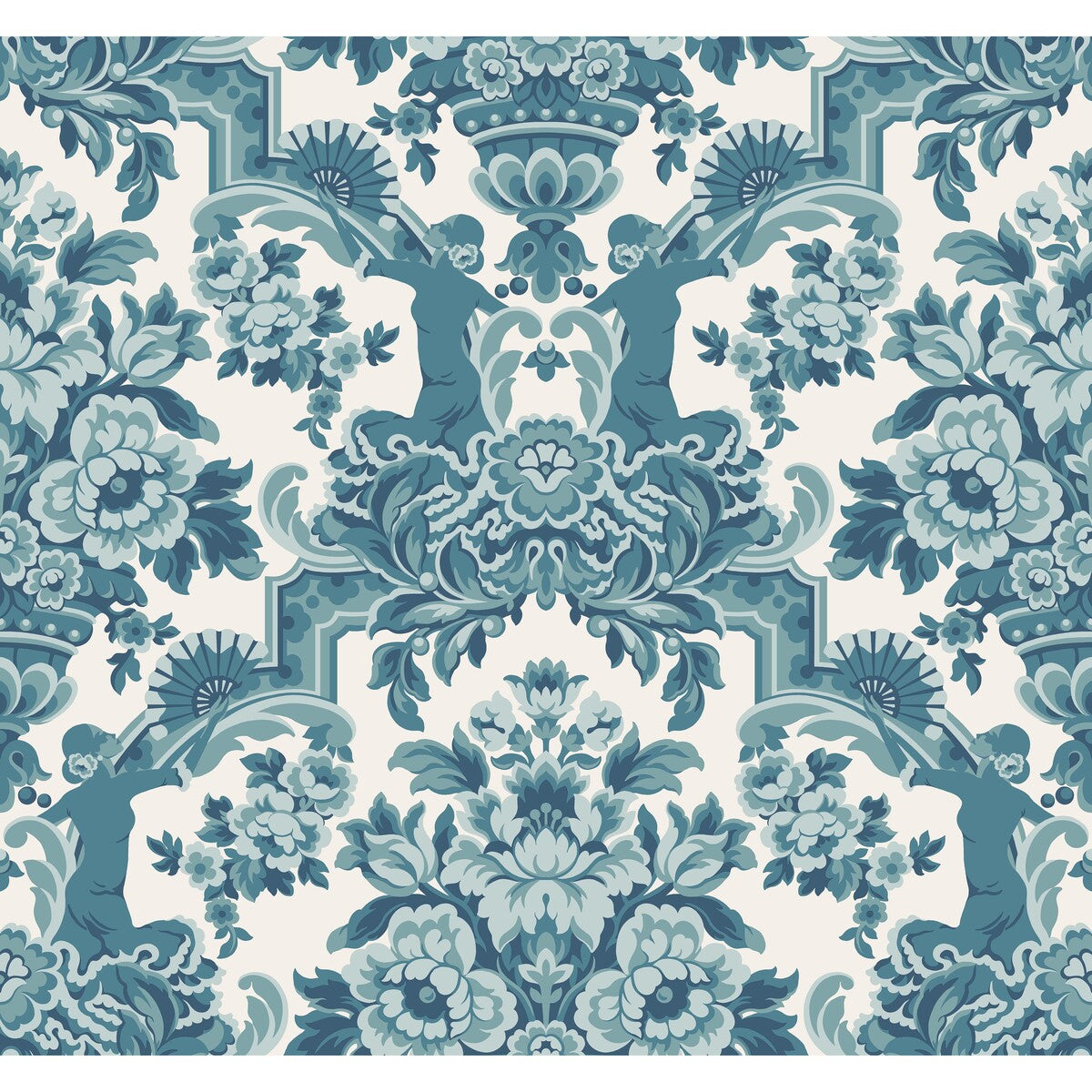 COLE & SON LOLA PETROL BLUES ON WHITE