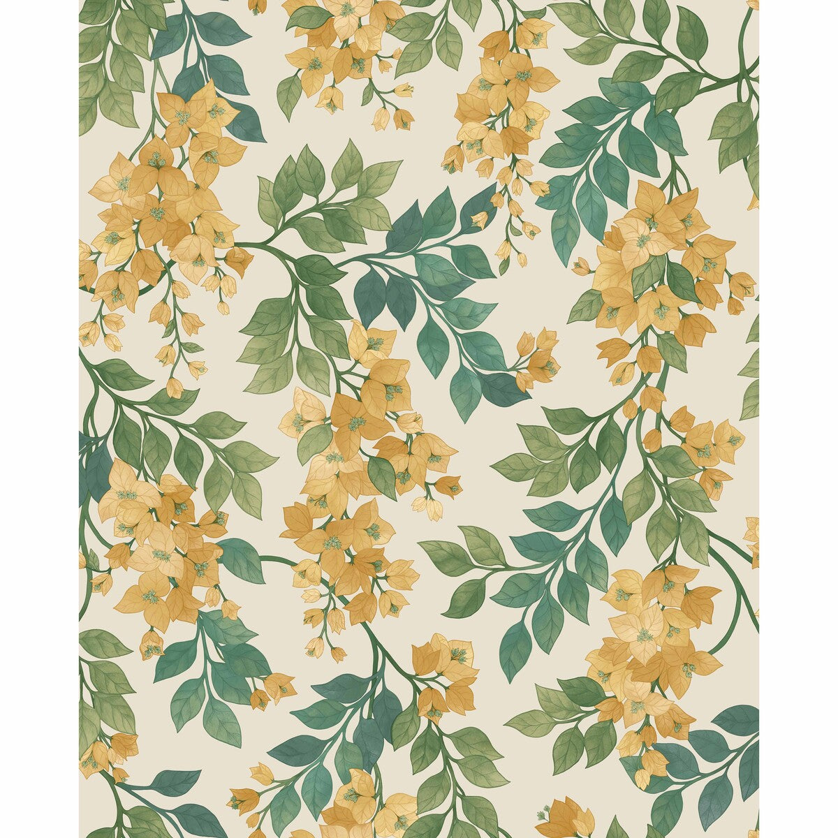 COLE & SON BOUGAINVILLEA MARIGOLD/LF GRN/EMERALD/PARC