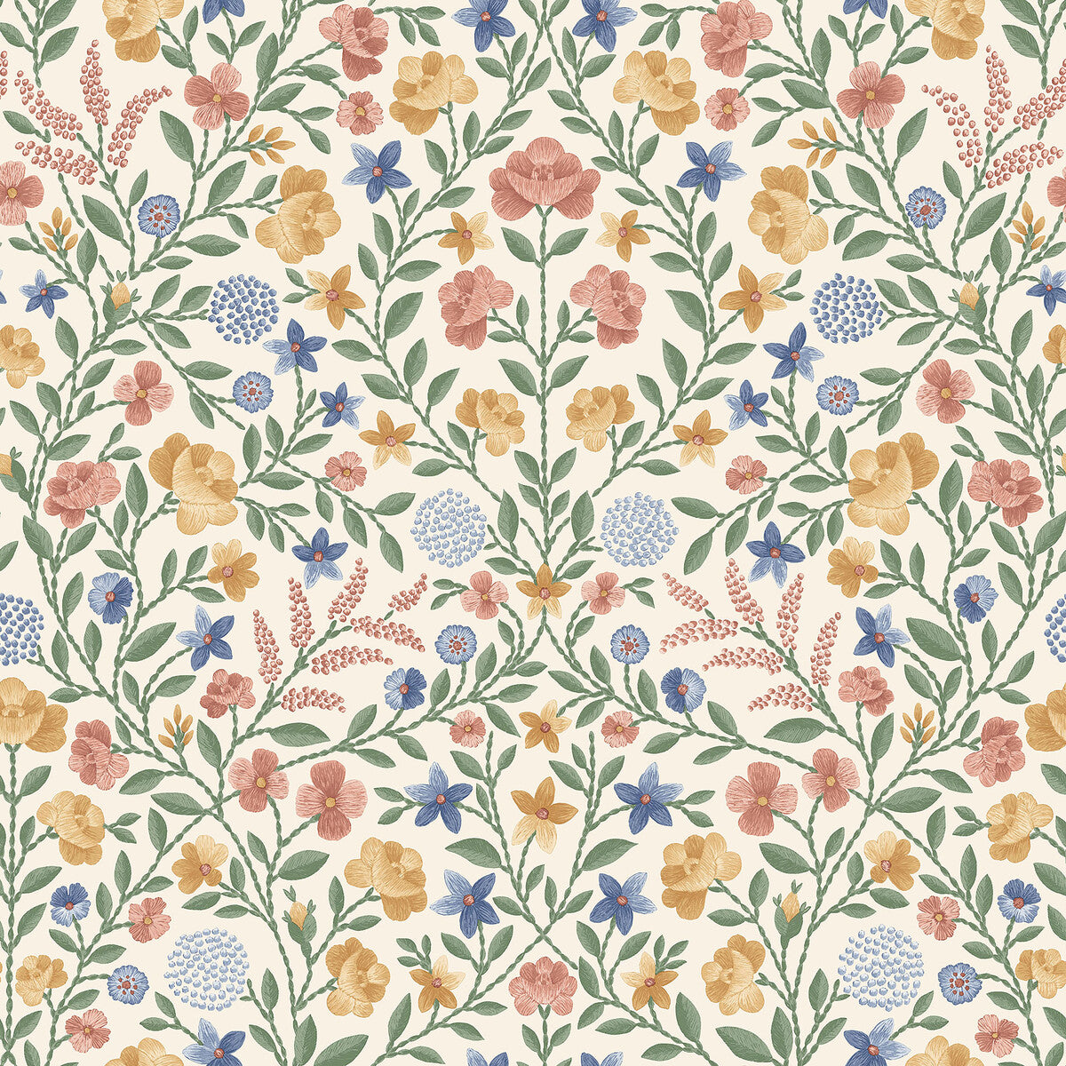 COLE & SON COURT EMBROIDERY CORAL